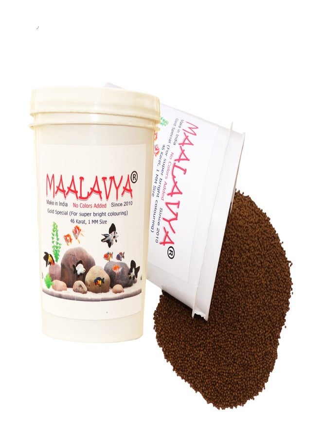 Maalavya Gold Special Aquarium Fish Food Pellet Small 1 MM Fish Feed (Good Fish Food for Aquarium 46 Karat) Fast Growth 0.5 Kg Fish Aquarium Food Fish Pellet Fish Food Feed - Image 1